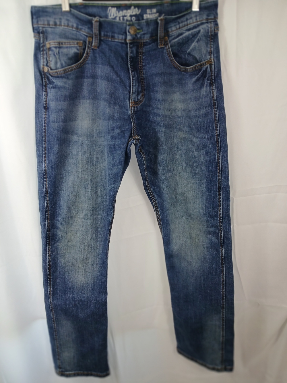 Wrangler Slim Fit Men's Blue Denim Jeans